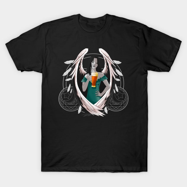 Guardian Angel | Funny Beer Lovers Gifts Brewing Craft Beer T-Shirt by Proficient Tees